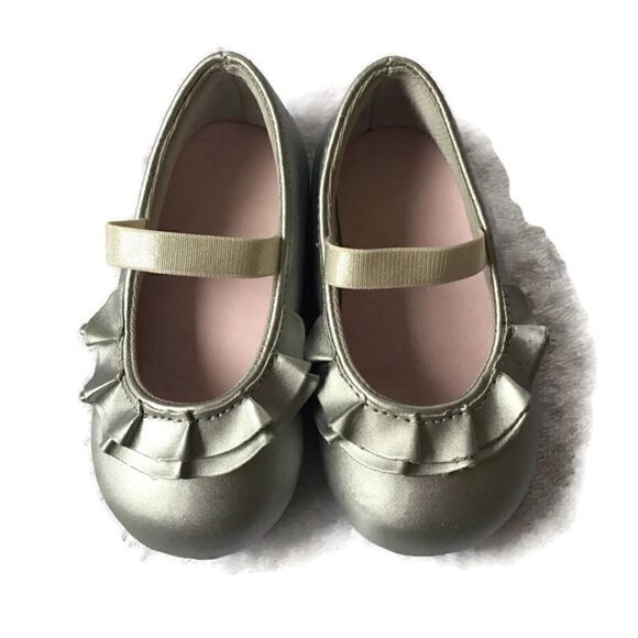 Infants Double Ruffle Ballerina Flats - Picture 3 of 7